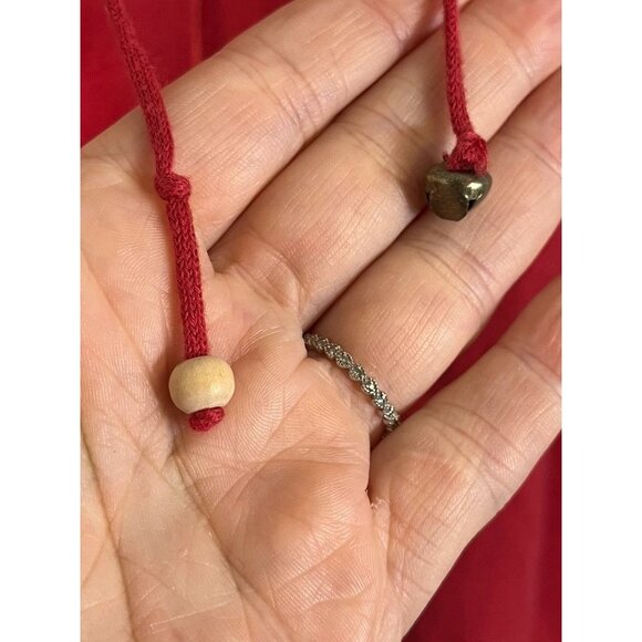 Retro Beaded Cardigan Red XL Festive Hippie Boho Western Indie Folk Chic Artsy - Picture 5 of 8